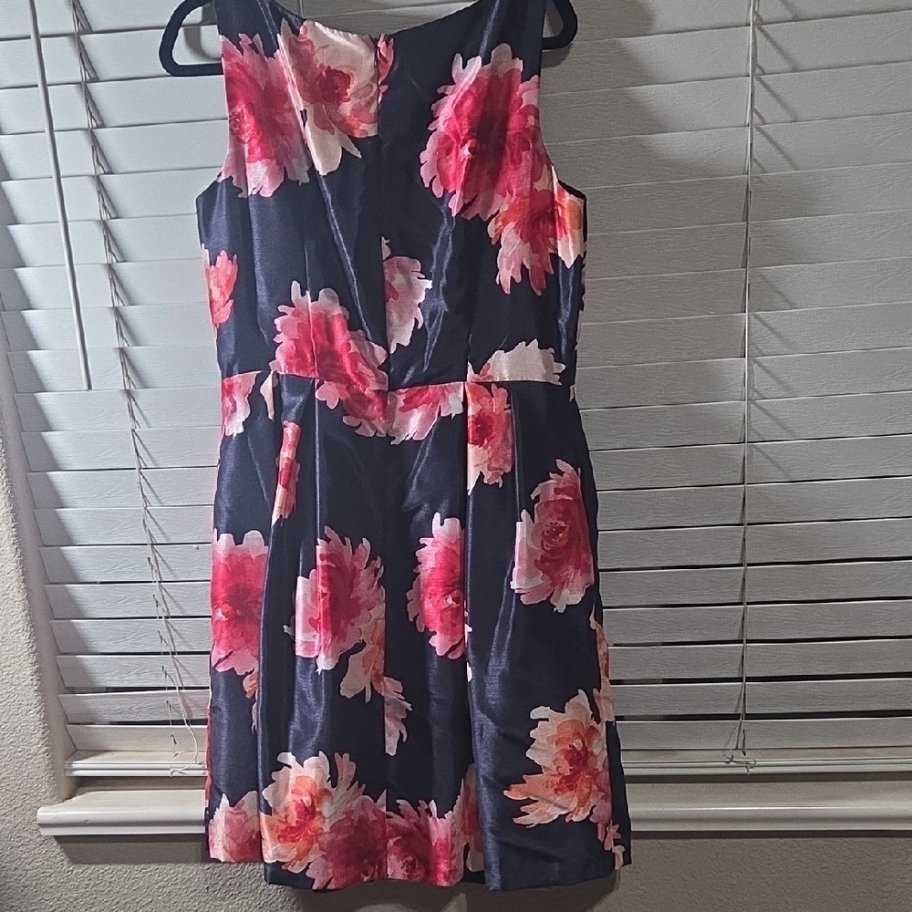 Jessica Howard Navy Midi Dress with Pink Floral Print - Picture 5 of 10